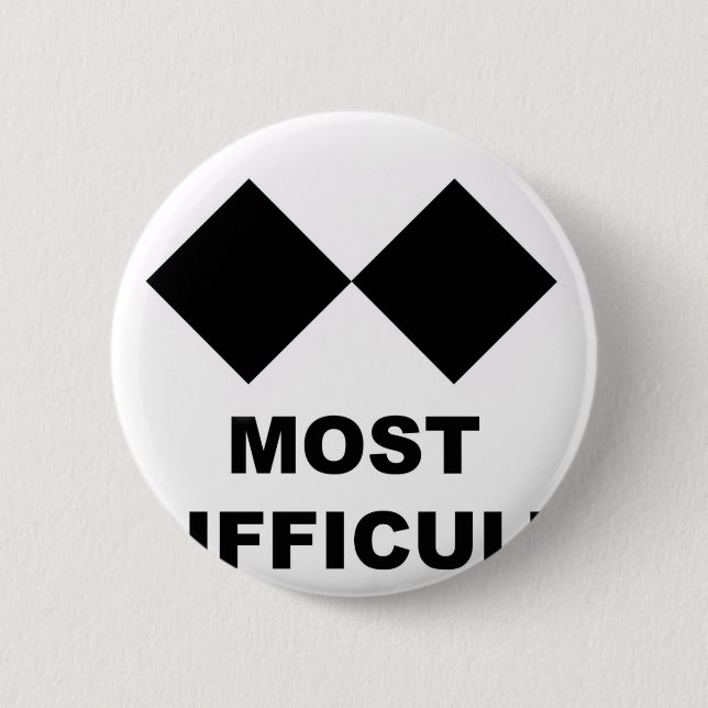 Most Difficult 6 Cm Round Badge (Front)