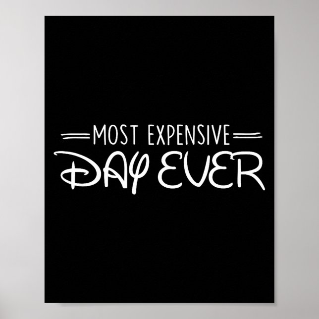 Most Expensive Day Ever Funny Travel Vacation Sayi Poster (Front)