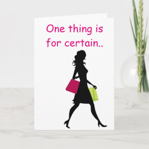 MOST FABULOUS 40 YEAR OLD SHOPPER-40TH BIRTHDAY CARD