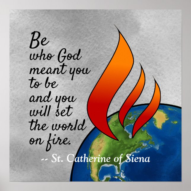 Most Famous St. Catherine of Siena Quote Poster (Front)