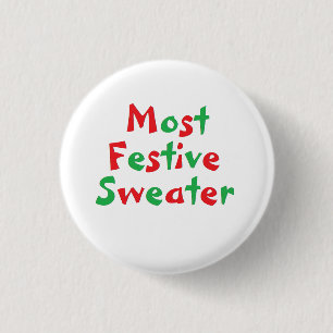 "Most Festive Sweater" Award Button
