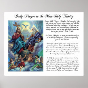 Most Holy Trinity Daily Prayer Poster