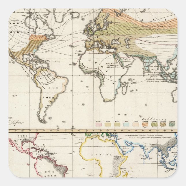 most important cultivated plants spread Districts Square Sticker (Front)