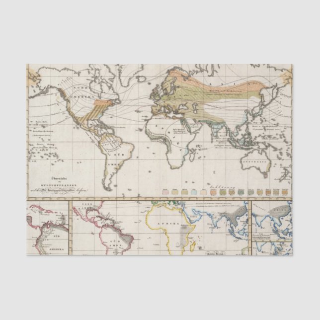 most important cultivated plants spread Districts Tissue Paper (Front)