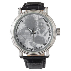 Most Important Time Quote Father and Baby Photo Watch