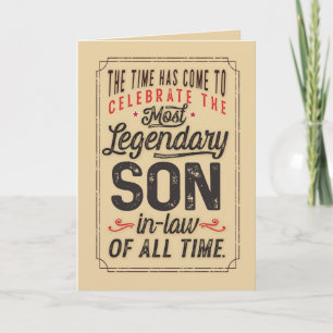 Most Legendary Son-in-Law of all Time Card