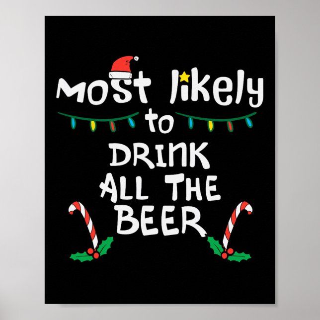 Most Likely Funny Christmas Xmas Family Matching D Poster (Front)