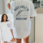 Most Likely To Bachelorette Family Vacay Cruise T-Shirt<br><div class="desc">Embark on a cruise adventure with humour and style in the "Most Likely To Bachelorette Family Vacay Cruise T-Shirt." This shirt is the perfect blend of fun and unity, offering a lighthearted touch to your cruise vacation wardrobe. Whether you're creating matching family cruise vacation tees or gearing up for a...</div>
