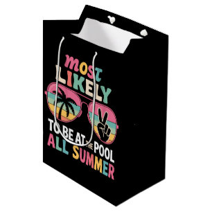 Most Likely To Be At The Pool All Summer Teacher Medium Gift Bag