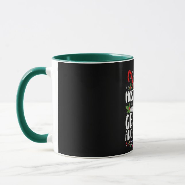 Most Likely To Be Grilling And Chilling Christmas Mug (Left)