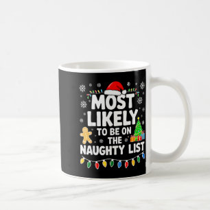 Most Likely To Be On The Naughty Lis Family Christ Coffee Mug