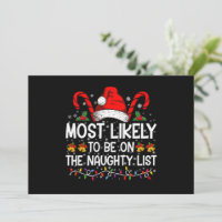 Most Likely To Be On The Naughty List Christmas