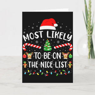 Most Likely To Be On The Nice List Family Matching Card