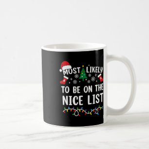 Most Likely To Be On The Nice List Matching Christ Coffee Mug
