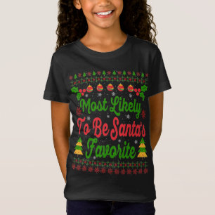 Most likely to be Santa's favorite Christmas Pjs T-Shirt