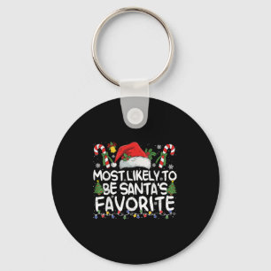 Most Likely To Be Santa's Favourite Matching Chris Key Ring