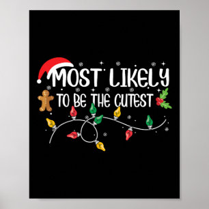 Most Likely To Be The Cutest Christmas Family Poster