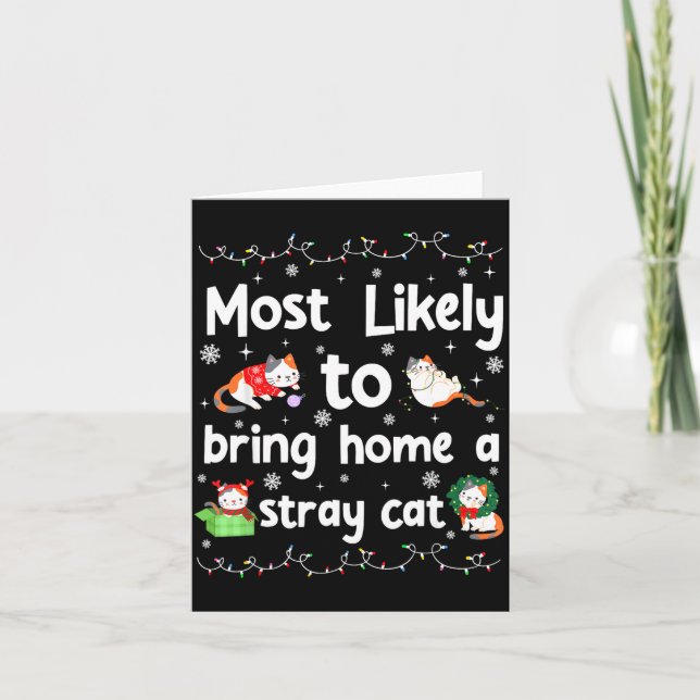 Most Likely To Bring Home A Stray Cat Matching Chr Card (Front)