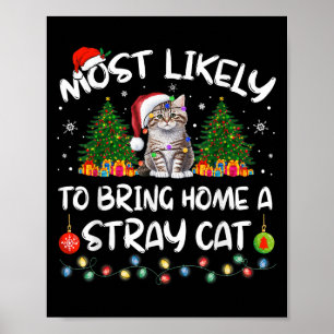 Most Likely To Bring Home A Stray Cat Matching Chr Poster