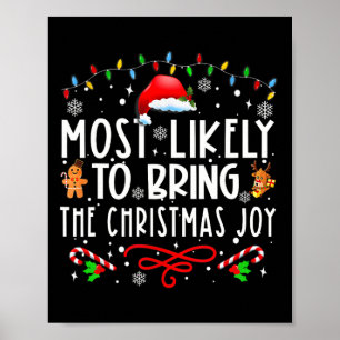 Most Likely To Bring The Christmas Joy Family Chri Poster
