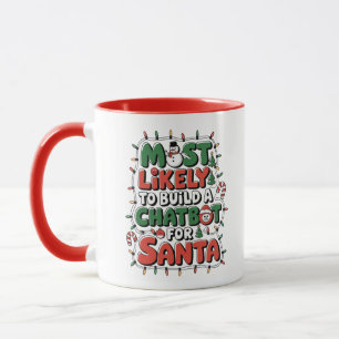 🤖Most Likely To Build a Chatbot for Santa Funny Mug