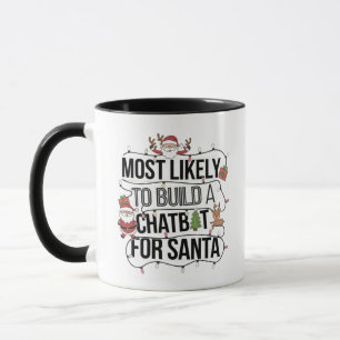 🤖Most Likely To Build a Chatbot for Santa Funny Mug