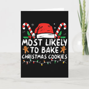 Most Likely To Byke Christmas Cookies Card
