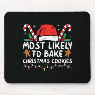 Most Likely To Byke Christmas Cookies Mouse Mat