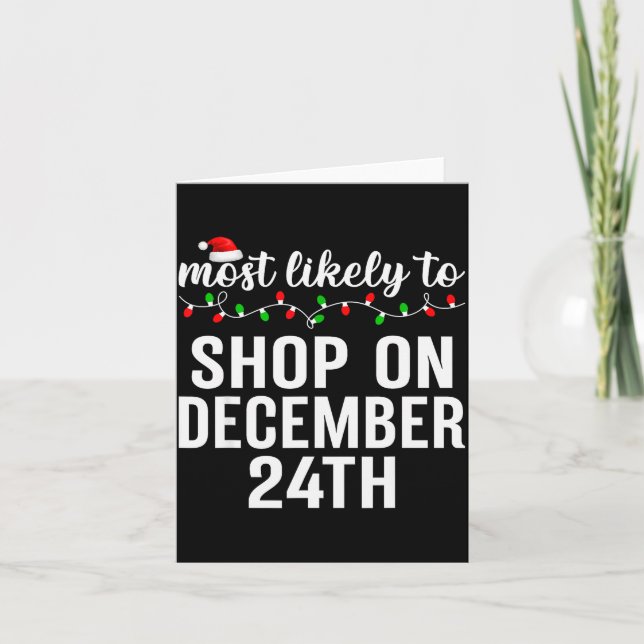 Most Likely To Christmas Matching Family Pajamas A Card (Front)