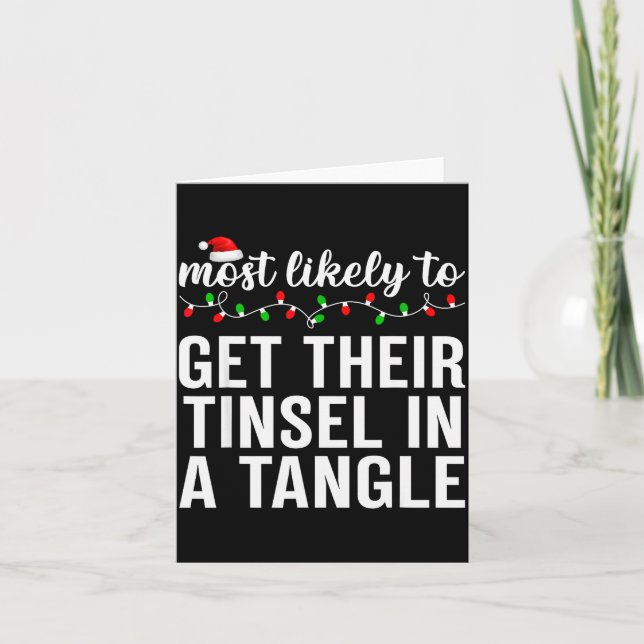 Most Likely To Christmas Matching Family Pajamas A Card (Front)