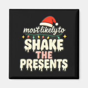 Most Likely To Christmas Matching Family Pajamas F Magnet