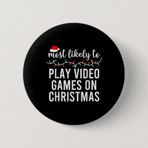 Most Likely To Christmas Matching Family Pyjamas 6 Cm Round Badge