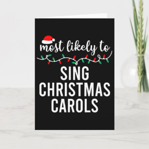 Most Likely To Christmas Matching Family Pyjamas F Card