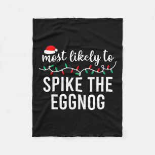 Most Likely To Christmas Matching Family Pyjamas F Fleece Blanket