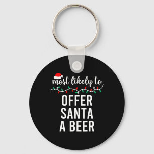 Most Likely To Christmas Matching Family Pyjamas F Key Ring