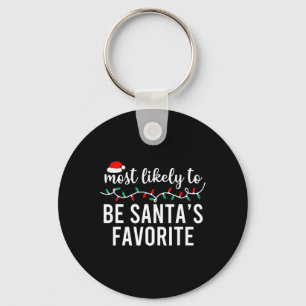 Most Likely To Christmas Matching Family Pyjamas F Key Ring