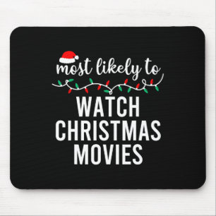 Most Likely To Christmas Matching Family Pyjamas F Mouse Mat