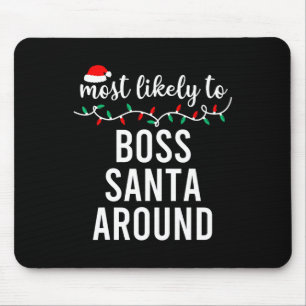 Most Likely To Christmas Matching Family Pyjamas F Mouse Mat
