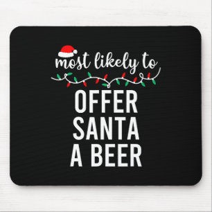 Most Likely To Christmas Matching Family Pyjamas F Mouse Mat
