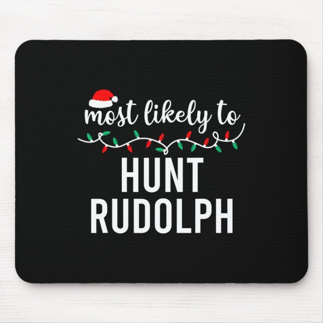 Most Likely To Christmas  Matching Family Pyjamas  Mouse Mat (Front)