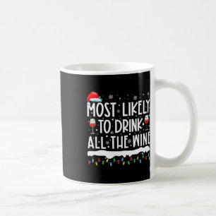 Most Likely To Drink All The Wine Family Matching Coffee Mug