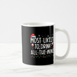 Most Likely To Drink All The Wine Family Matching Coffee Mug