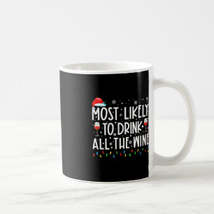 Most Likely To Drink All The Wine Family Matching Coffee Mug