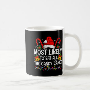 Most Likely To Eat All The Candy Canes Christmas Coffee Mug