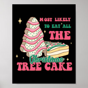 Most Likely To Eat All The Christmas Tree Cakes Ch Poster