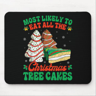 Most Likely To Eat All The Christmas Tree Cakes De Mouse Mat