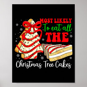 Most Likely To Eat All The Christmas Tree Cakes Fu Poster