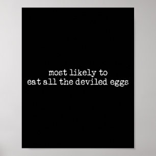Most Likely To Eat All The Deviled Eggs Retro Than Poster