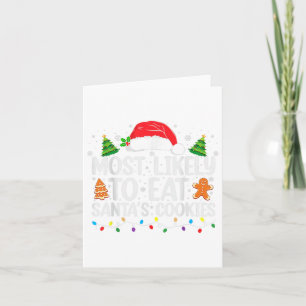 Most Likely To Eat Santas Cookies Christmas Family Card