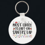 Most Likely To Fart On Santas Lap Family Christmas Key Ring<br><div class="desc">Most Likely To Fart On Santas Lap Family Christmas</div>